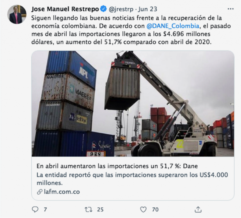 Ministro de Hacienda celebró el aumento de las importaciones 2 Juan Manuel Resptreo Importaciones abril 2020 1