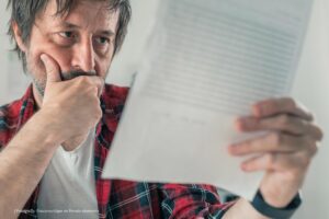 freelancer leyendo el contrato, trabajador independiente, hombre leyendo, contrato de prestación de servicios, Más Colombia