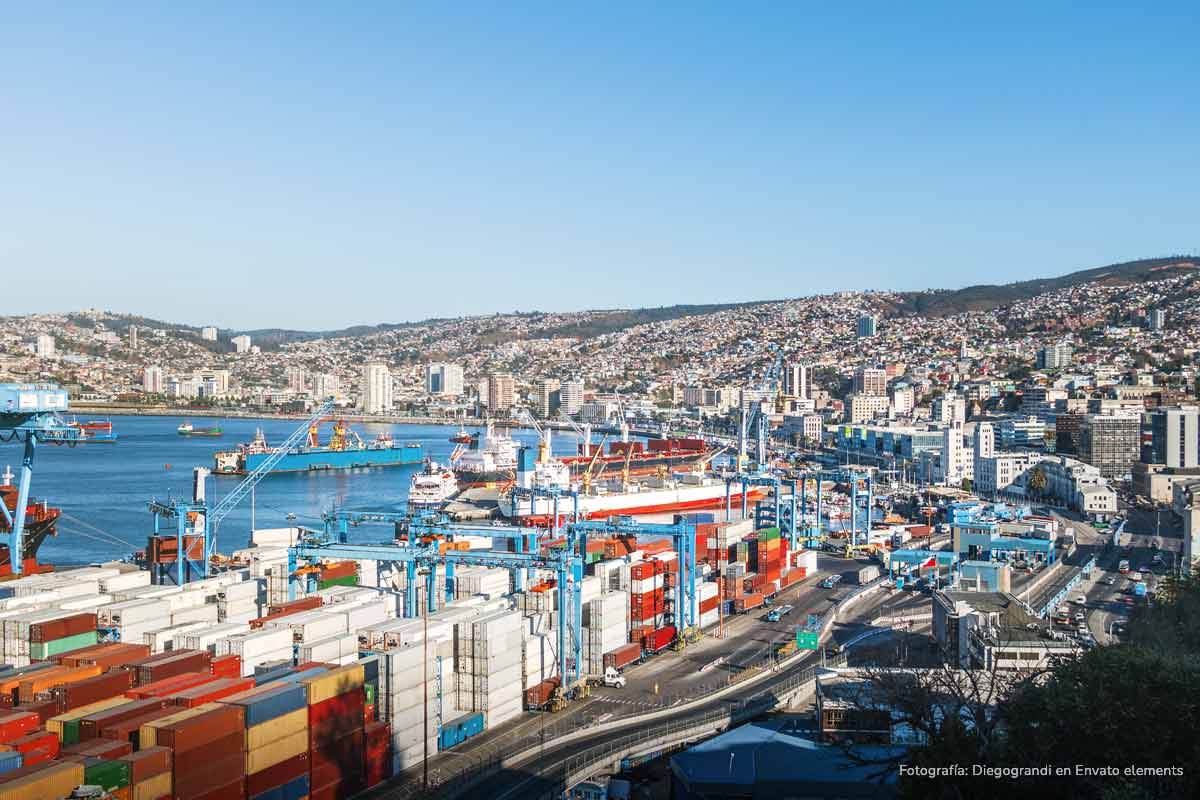 puerto de Valparaíso, Chile, comercio internacional, comercio latinoamericano, exportaciones de latinoamérica, integración de América Latina, exportciones, Más Colombia
