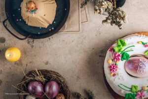When is easter? easter eggs, celebration, decorated table