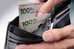 salario mínimo 2024, subsidio de transporte, billetera, dinero, cop, billetes colombianos, cien mil pesos, Más Colombia