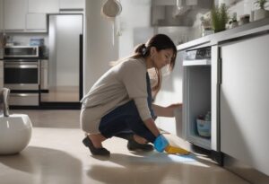 how to clean drain hole at back of fridge
