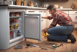 how to fix a fridge door that has dropped