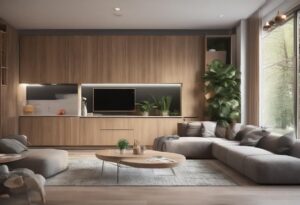 how to hide fridge in living room