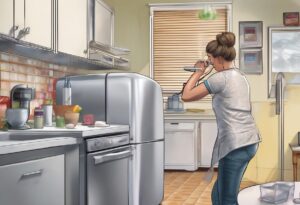 how to remove dent from fridge