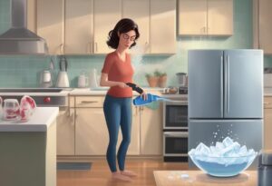 how to remove ice from back of fridge
