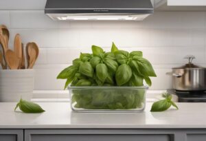 how to store basil in fridge