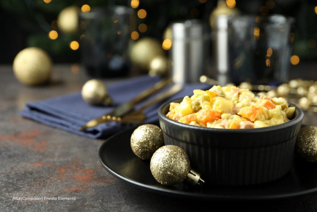 cenas económicas, ensalada para Navidad, Más Colombia