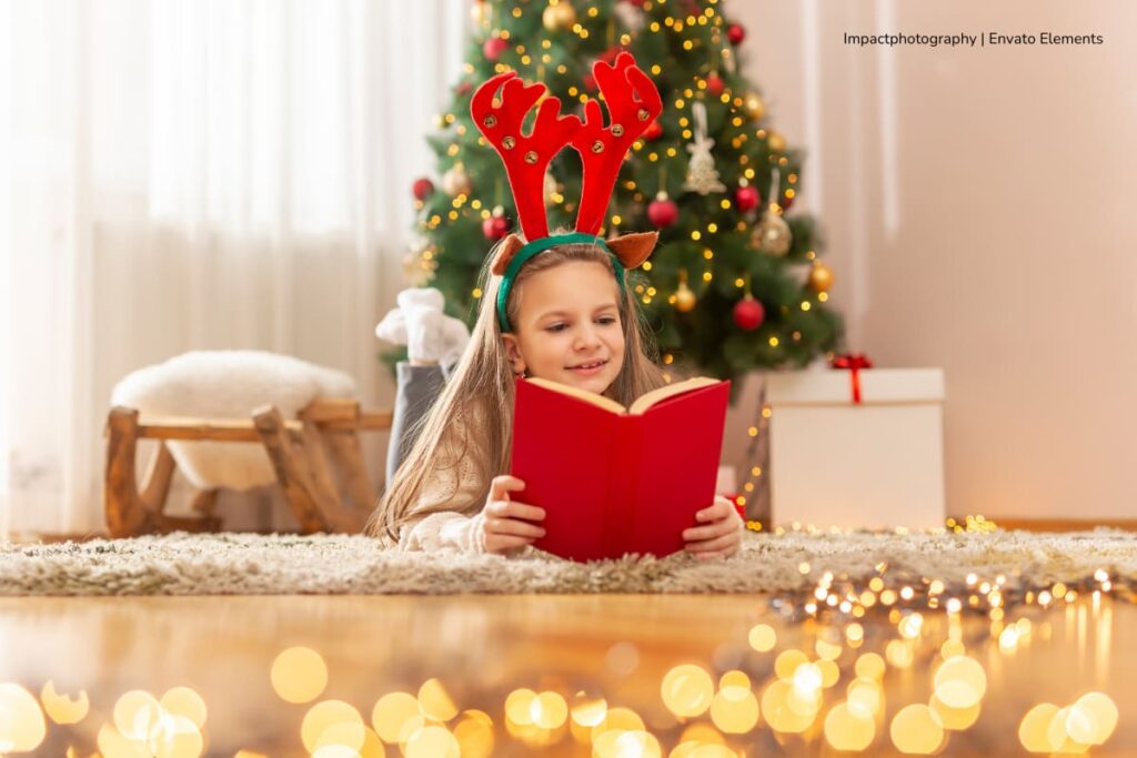 La magia de regalar libros: 4 librerías independientes de Bogotá para sorprender esta Navidad 4 regalar libros, librerías independientes en Bogotá, niña leyendo libro en Navidad, Más Colombia