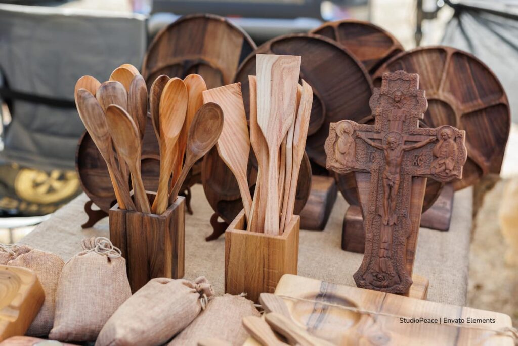 regalos hechos en Colombia, utensilios de madera, Más Colombia