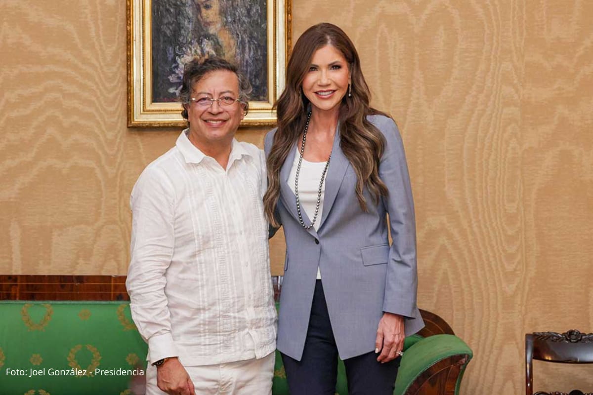 Gobierno Petro flexibiliza postura y refuerza cooperación con EE. UU. tras visita de Kristi Noem 1 Gustavo Petro, presidente de Colombia, Kristi Noem, Más Colombia