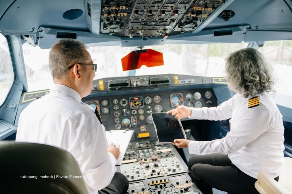concurso Aerocivil Primera Fase, pilotos en cabina de avión, Más Colombia