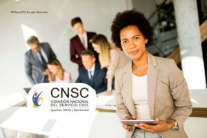 concurso Superintendencias 2024, concurso de la CNSC, mujer realizando listas de elegibles, Más Colombia