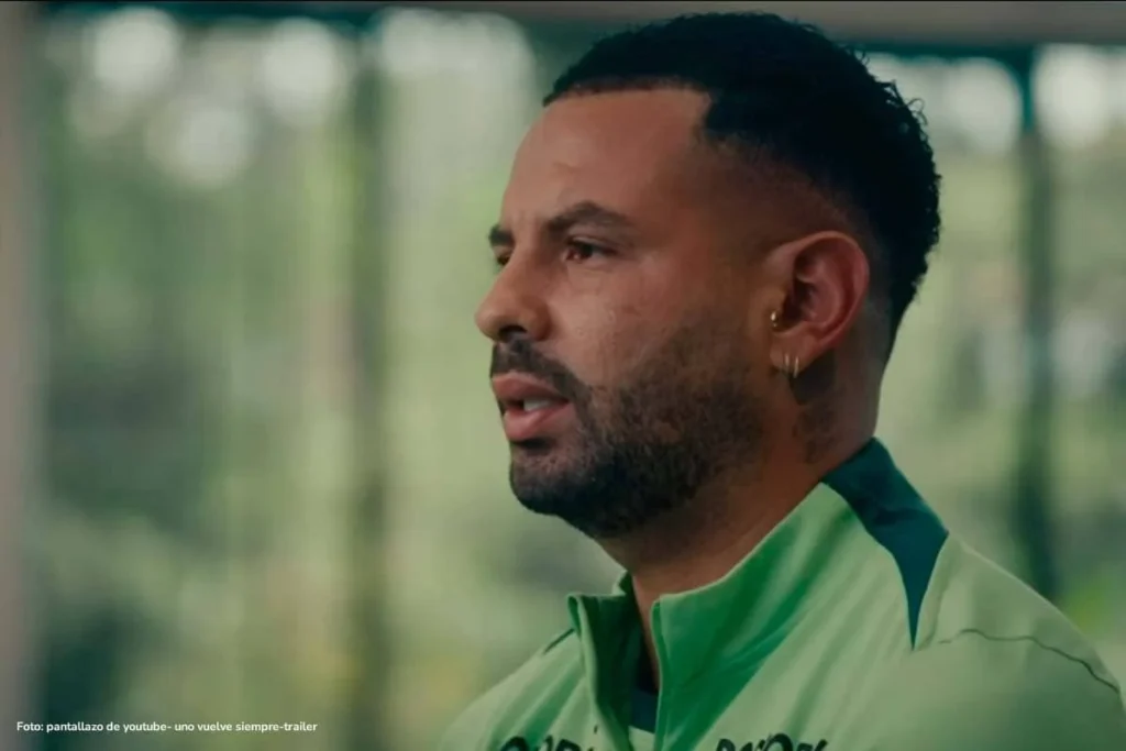 Edwin Cardona durante entrevista para película de Atlético Nacional.