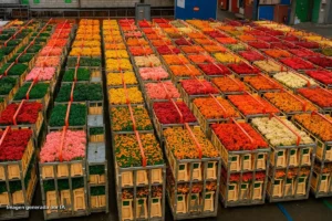 Lotes de flores listas para exportación en el marco del TLC Colombia Unión Europea.