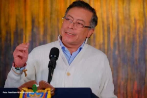 Presidente Gustavo Petro durante discurso sobre la regla fiscal.