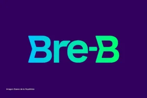 Logo oficial de Llaves Bre-B en fondo morado.