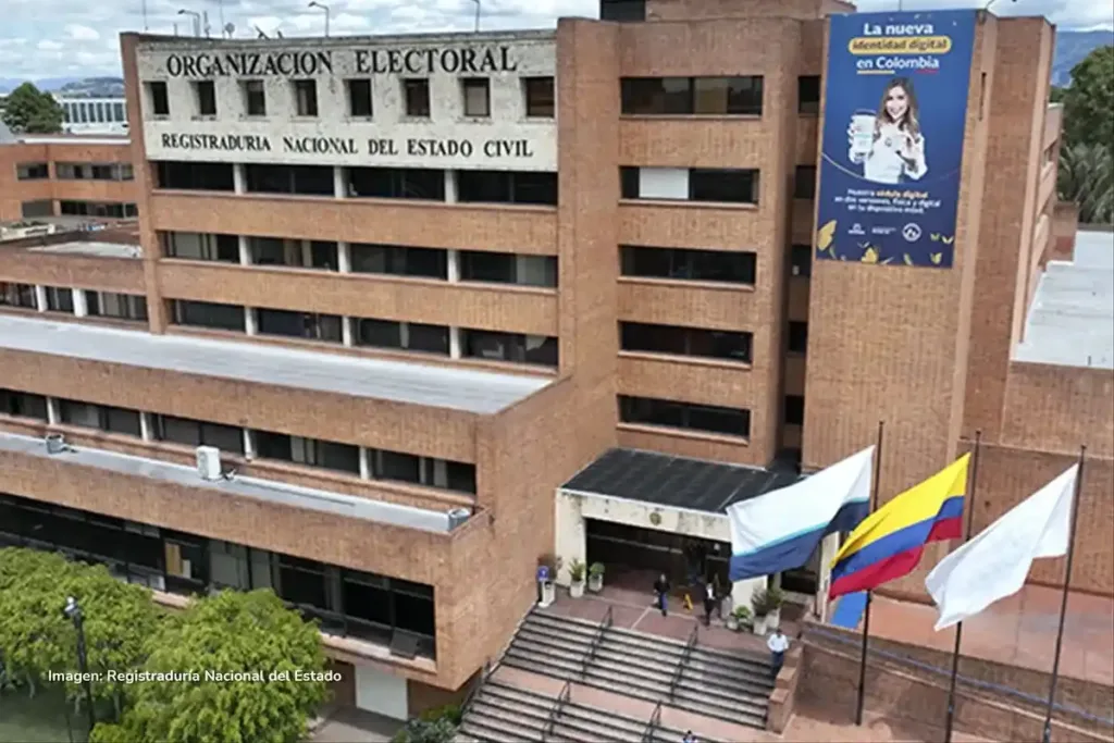 Elecciones 2025: votar en los Consejos de Juventud trae descuentos, beneficios educativos y laborales 3 Fachada de la Registraduría Nacional en elecciones 2025 en Colombia