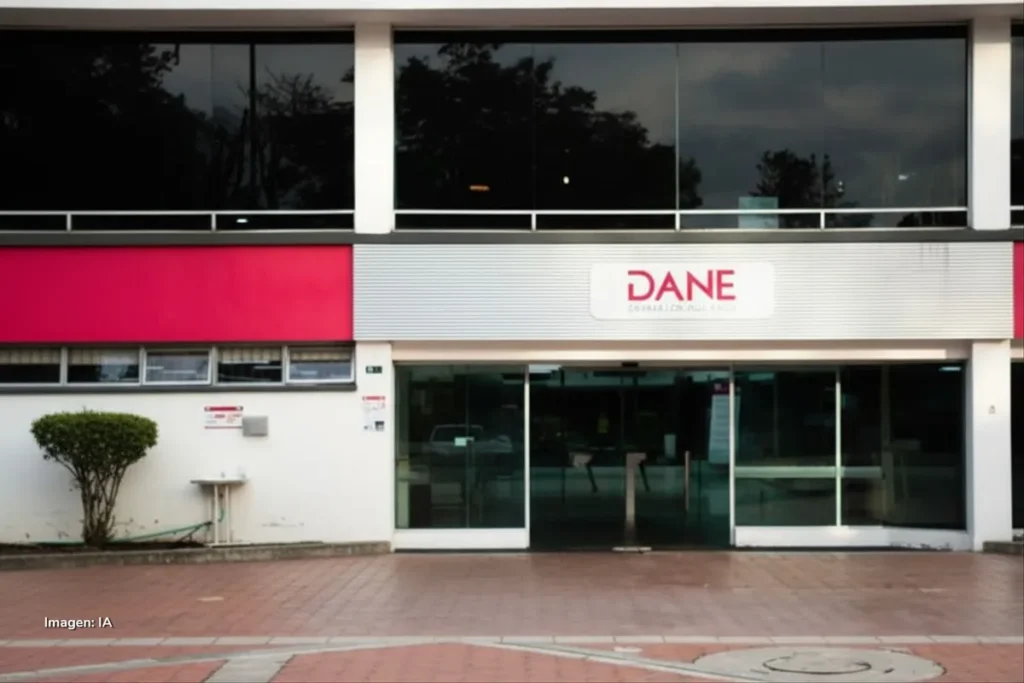 Edificio principal del DANE en Bogotá, entidad que reportó el crecimiento de la industria manufacturera en julio de 2025.