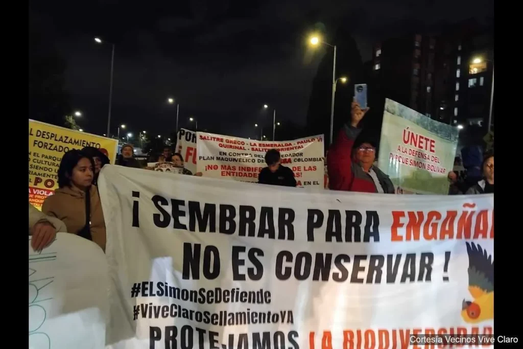 Vecinos del escenario Vive Claro realizaron pijamatón contra el ruido y los daños ambientales