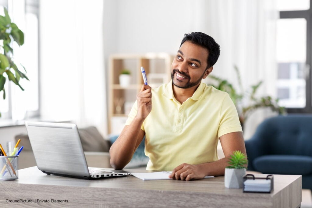 Abren convocatoria de la BibloRed para investigaciones sobre cultura escrita en Bogotá: inscripciones hasta el 22 de octubre 4 convocatoria de la BibloRed, Hombre teniendo ideas para su escrito, Más Colombia