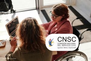 vacantes con discapacidad, CNSC, Mujer con discapacidad postulándose a convocatoria de mérito de la CNSC, Más Colombia