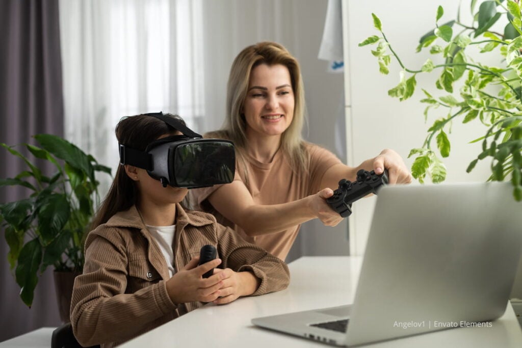 Inclusión educativa y tecnología: aliados para una enseñanza más equitativa 3 Niña utiliza herramienta de realidad virtual