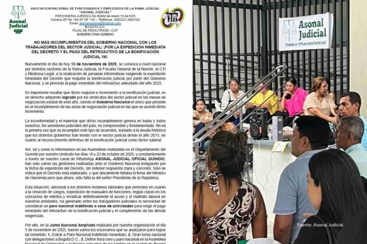 bonificación judicial 2025, la bonificación judicial 2025 sigue sin pagarse, Más Colombia