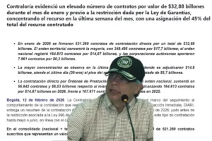 La Contraloría denunció que el Gobierno de Petro habría gastado $32,88 billones en contratación directa