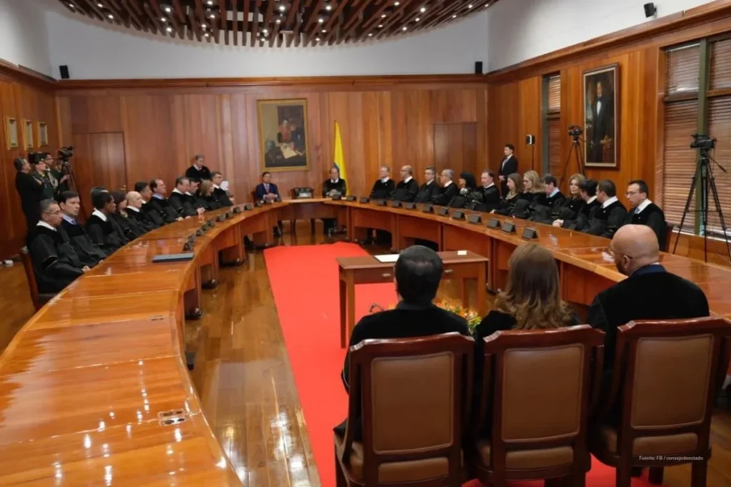 Suspensión del decreto de salario mínimo 2026 desata choque político y obliga a nuevo cálculo técnico 3 Magistrados del Consejo de Estado en sesión a propósito de la suspensión del decreto de salario mínimo 2026.