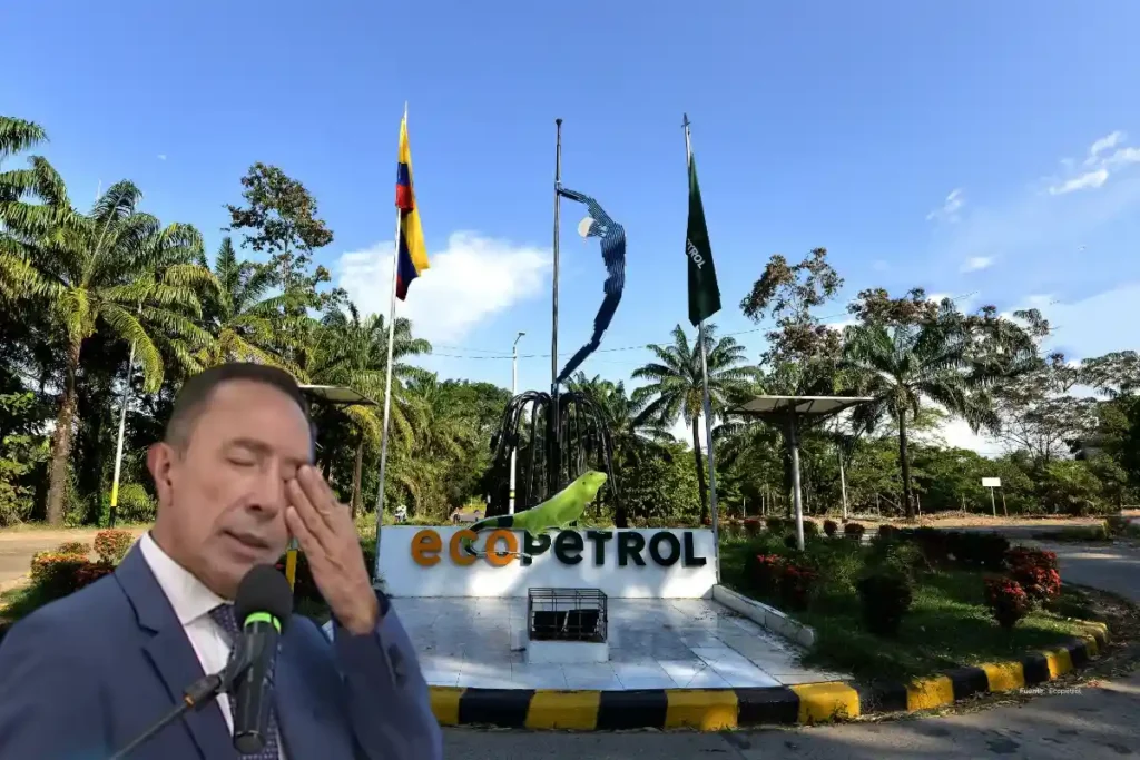 Presidente de Ecopetrol frente a la sede de la compañía mientras se analiza la caída de las utilidades de Ecopetrol en 2025.