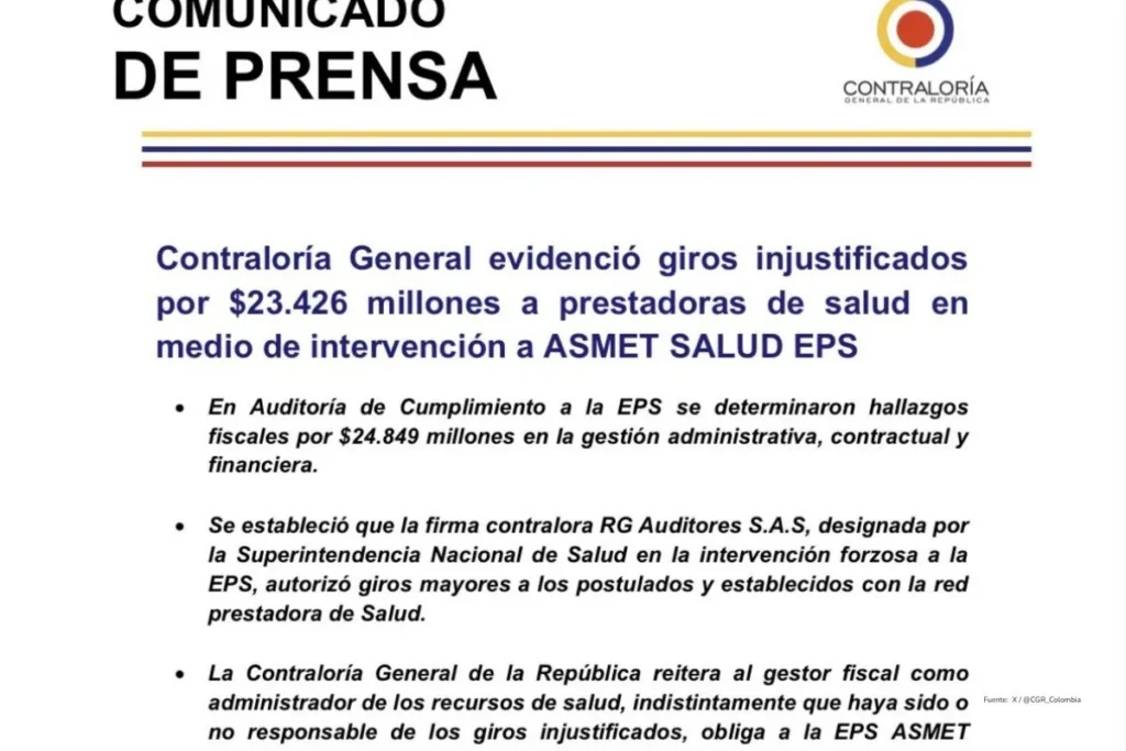 5 alertas de corrupción de la Contraloría General de la República que preocupan en medio de la crisis fiscal en Colombia 2 Contraloría General de la República