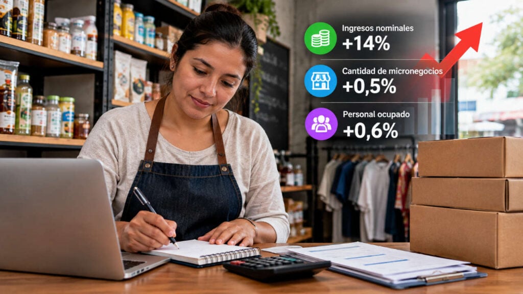 Pequeños negocios venden 14% más, pero comercio y construcción encienden una alerta