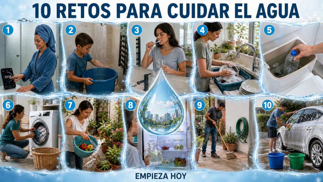 10 Retos simples para cuidar el agua desde casa: entre muchos podemos cuidar a Colombia 1 10 retos para cuidar el AGUA